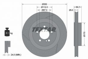 Textar 92151605 - Brzdový kotúč -