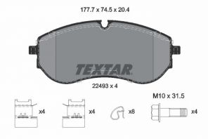 Textar 2249301 - Brzdové platničky -