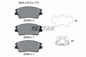 Textar 2232901 - Brzdové platničky -