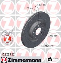 Zimmermann 110.2223.52 - Brzdový kotúč -