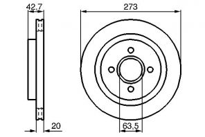 Bosch 0 986 478 816 - Brzdový kotúč -