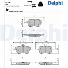 Delphi LP3607 - Brzdové platničky