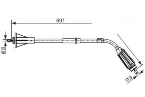 Bosch 1 987 482 555 - Brzdové lano -