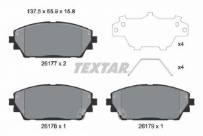 Textar 2617701 - Brzdové platničky -