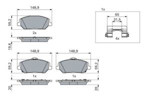 Bosch 0 986 424 862 - Brzdové platničky -