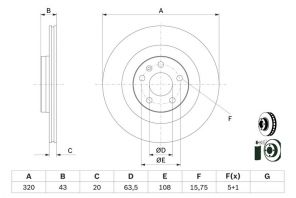 Bosch 0 986 479 E87 - Brzdový kotúč -