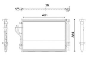 Mahle AC 43 000P - Kondenzátor