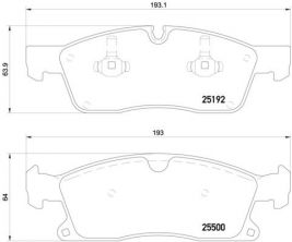 Brembo P 50 109 - Brzdové platničky -