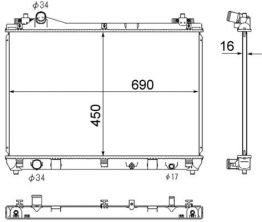 Mahle CR 1871 000S - Chladič vody -