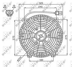 NRF 47752 - Ventilátor motora -