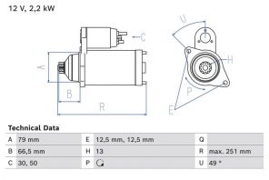 Bosch 0 986 026 340 - Štartér