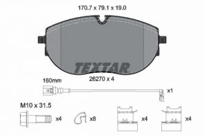 Textar 2627001 - Brzdové platničky -