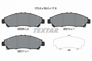 Textar 2620901 - Brzdové platničky -
