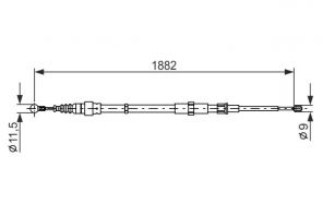 Bosch 1 987 482 193 - Brzdové lano -