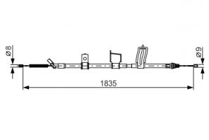 Bosch 1 987 482 341 - Brzdové lano -