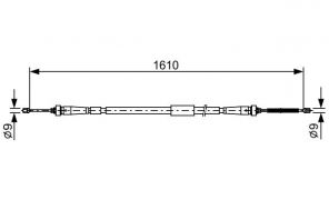 Bosch 1 987 482 636 - Brzdové lano -