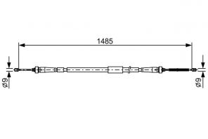Bosch 1 987 482 637 - Brzdové lano -