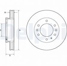 Delphi BG9140C - Brzdový kotúč -