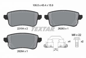 Textar 2210401 - Brzdové platničky -