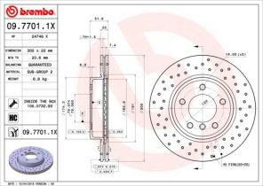 Brembo 09.7701.1X - Brzdový kotúč -