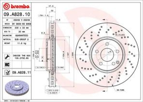 Brembo 09.A828.11 - Brzdový kotúč