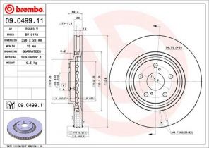 Brembo 09.C499.11 - Brzdový kotúč