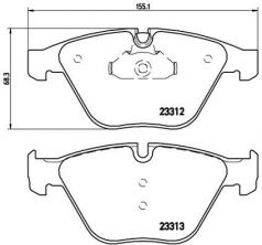 Brembo P 06 054X - Brzdové platničky -