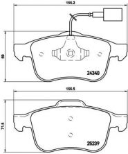 Brembo P 23 132 - Brzdové platničky -