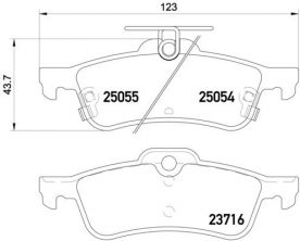 Brembo P 28 070 - Brzdové platničky -