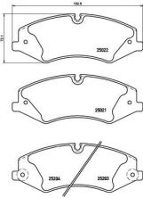Brembo P 44 022 - Brzdové platničky -