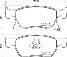Brembo P 59 092 - Brzdové platničky -