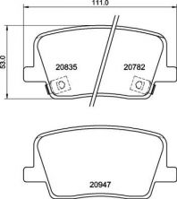 Brembo P 77 003 - Brzdové platničky -