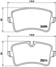 Brembo P 85 119 - Brzdové platničky -