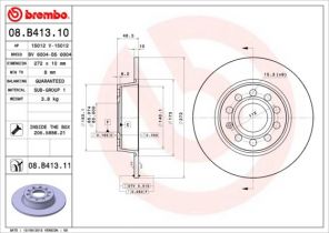 Brembo 08.B413.11 - Brzdový kotúč -