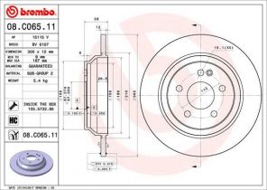 Brembo 08.C065.11 - Brzdový kotúč -
