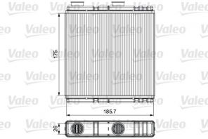 Valeo 811543 - Výmenník tepla vnútorného kúrenia -