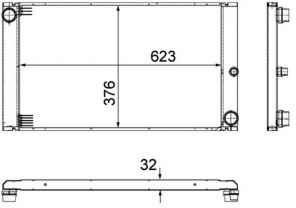 Mahle CR 766 000P - Chladič vody -