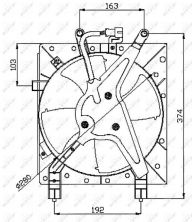 NRF 47044 - Ventilátor motora -