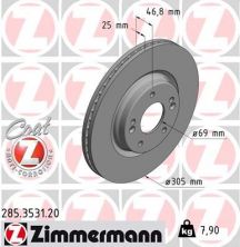Zimmermann 285.3531.20 - Brzdový kotúč -