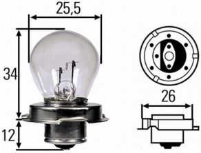 Hella 8GA 008 899-061 Standard S3 - Žiarovka hlavného svetlometu