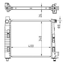 Mahle CR 325 000S - Chladič vody -