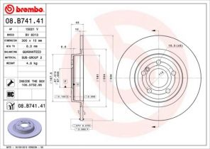 Brembo 08.B741.41 - Brzdový kotúč -