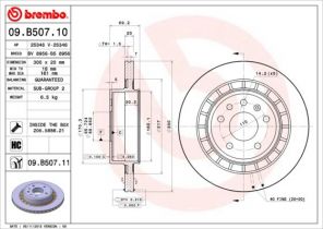 Brembo 09.B507.11 - Brzdový kotúč