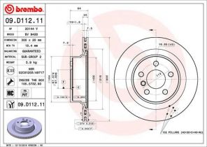Brembo 09.D112.11 - Brzdový kotúč