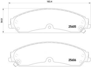 Brembo P 23 149 - Brzdové platničky -