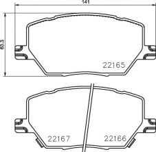 Brembo P 23 164 - Brzdové platničky -