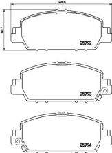 Brembo P 28 077 - Brzdové platničky -
