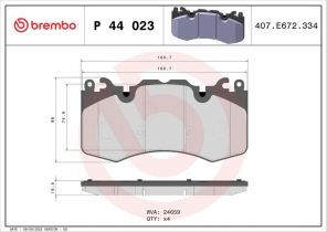 Brembo P 44 023 - Brzdové platničky -