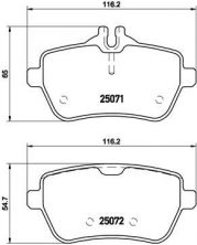 Brembo P 50 103 - Brzdové platničky -