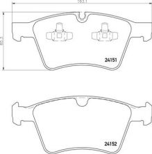 Brembo P 50 115 - Brzdové platničky -